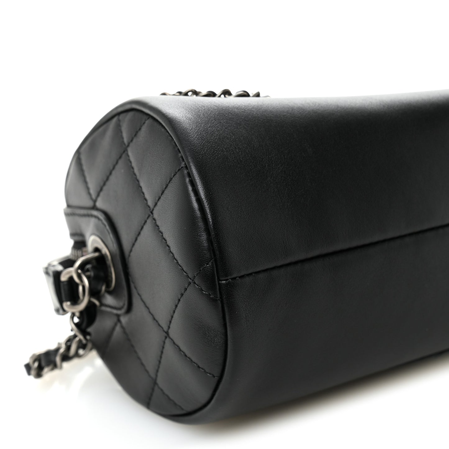 Calfskin Chain 20s Signature Bowling Bag Black