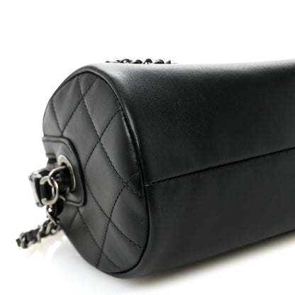 Chanel Calfskin Chain 20s Signature Bowling Bag Black 9 of 11