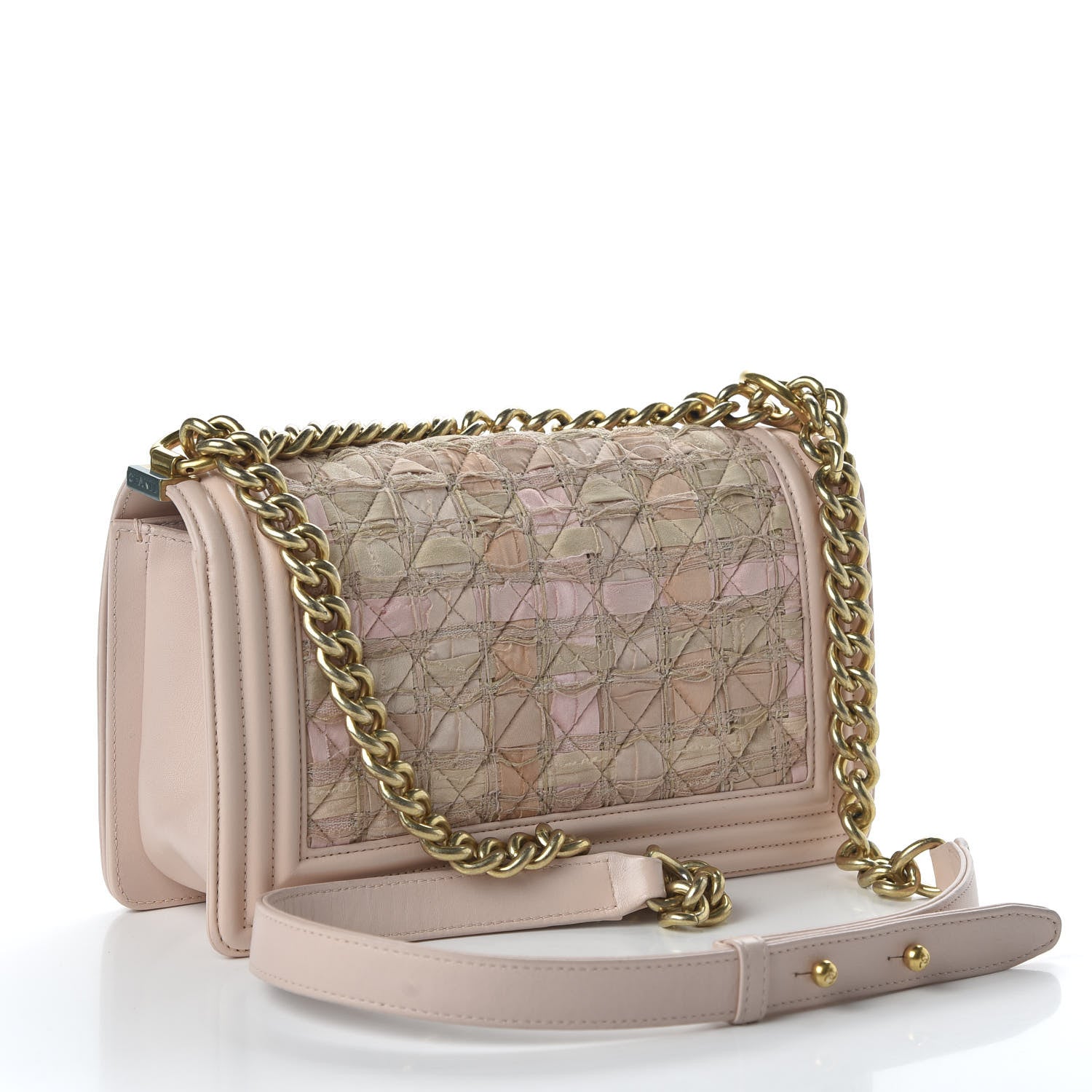Chanel Tweed Lambskin Medium Boy Flap Pink 3 of 10