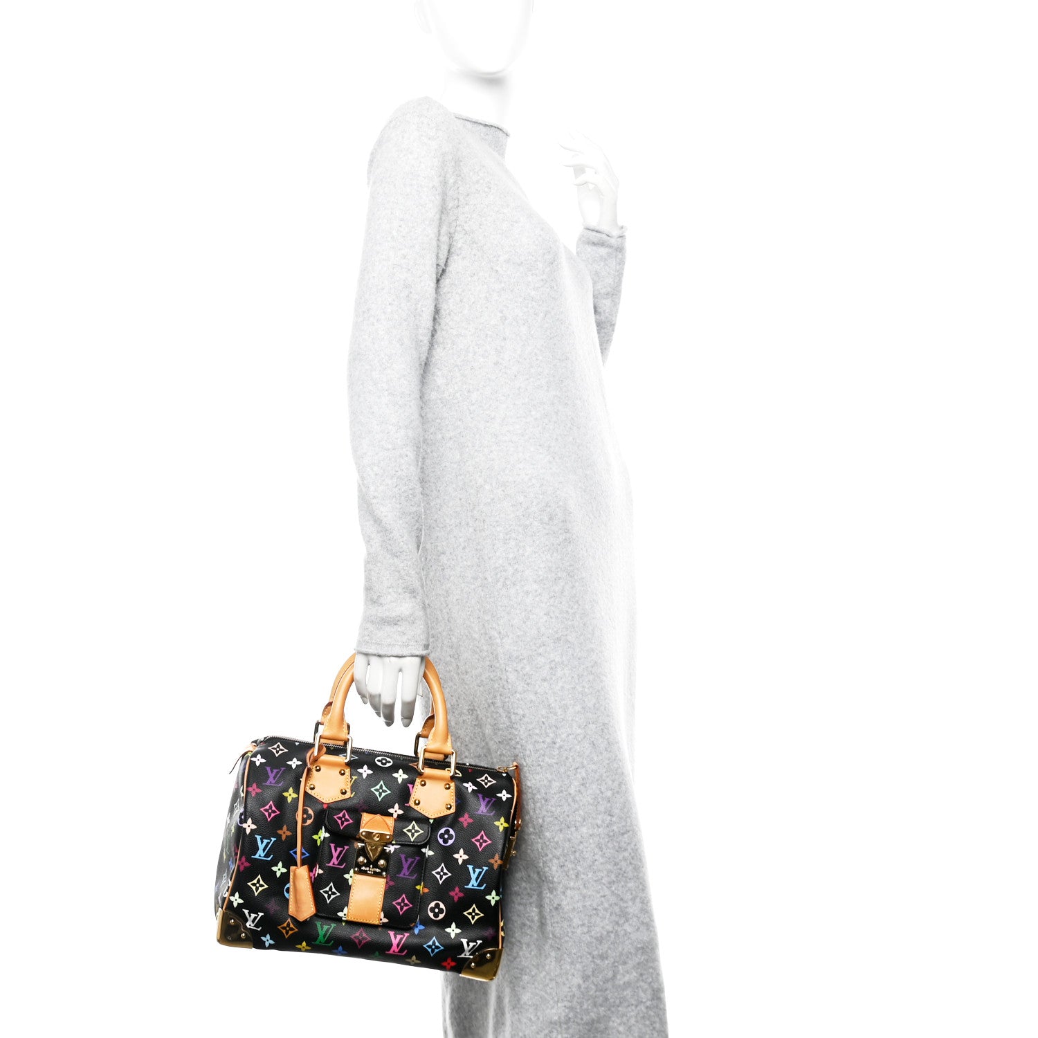 Louis Vuitton Monogram Multicolor Speedy 30 Black 2 of 10