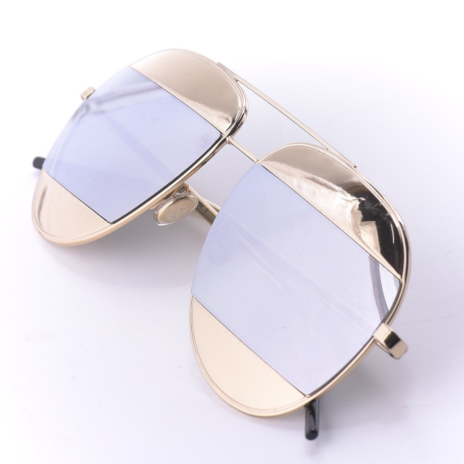 Christian Dior Split 1 Aviator Sunglasses Gold 8 of 9
