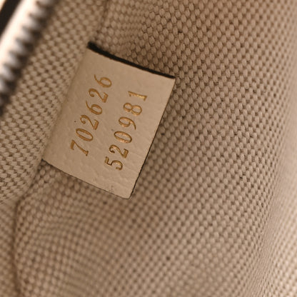 Gucci X ADIDAS Textured Dollar Calfskin Web Trefoil Logo Small Ophidia Round Shoulder Bag Off White Black 7 of 11