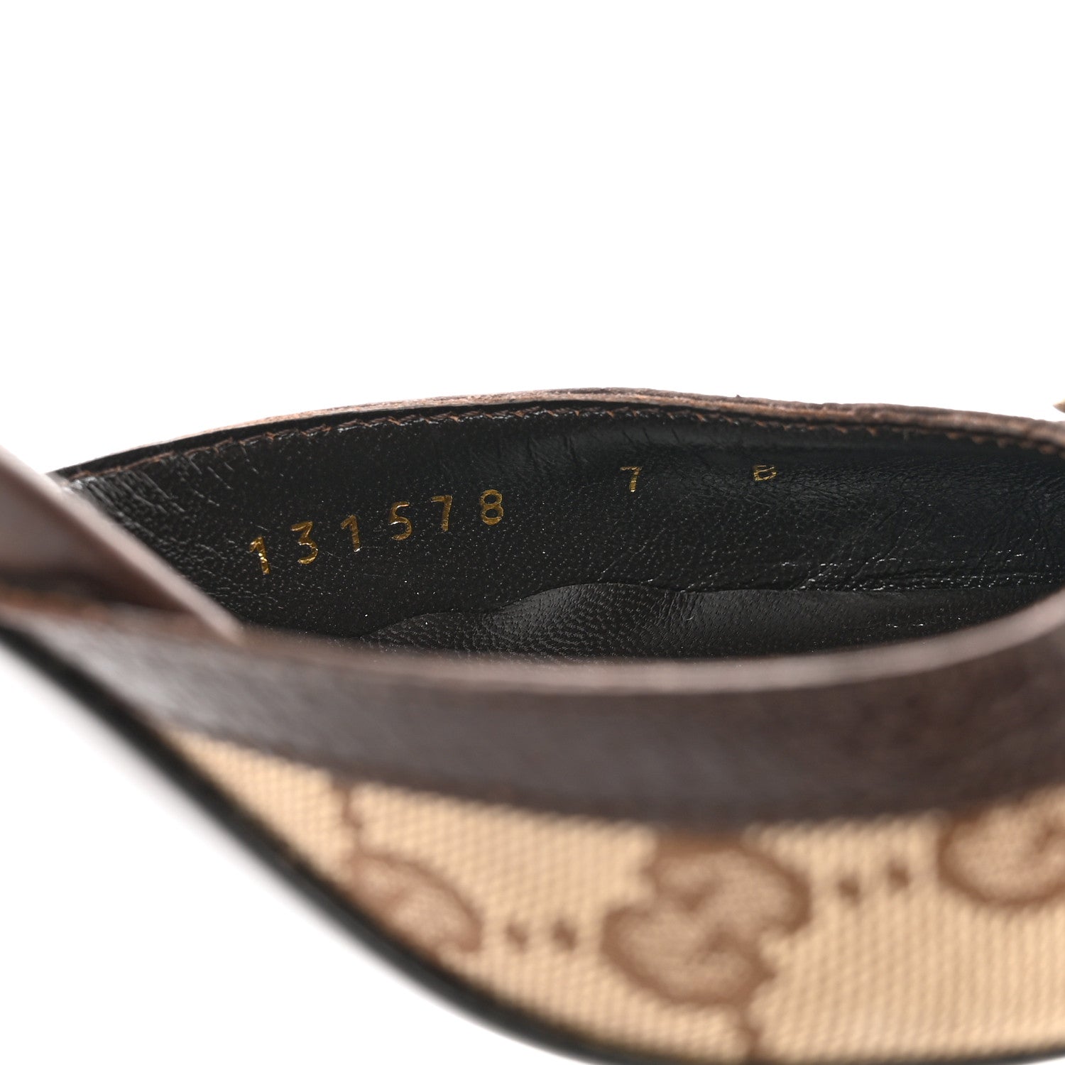 Gucci Monogram D Ring Mules 7 Brown 6 of 9