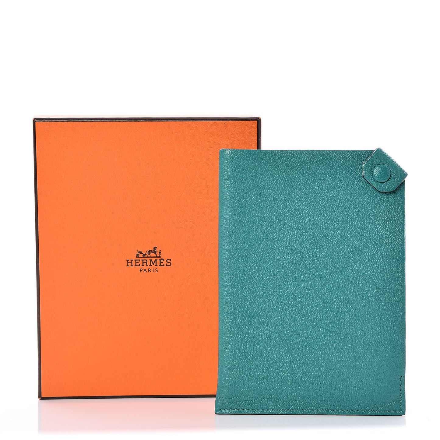 Chevre Mysore Tarmac PM Passport Holder Bleu Paon