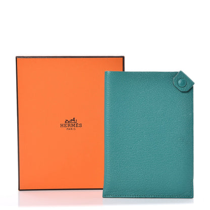 Hermes Chevre Mysore Tarmac PM Passport Holder Bleu Paon 8 of 8