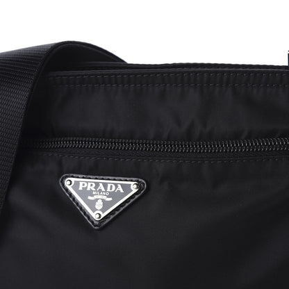 Prada Nylon Flat Messenger Bag Black 10 of 10