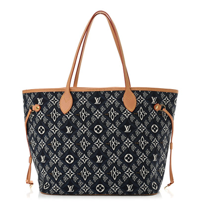 Louis Vuitton Jacquard Since 1854 Neverfull MM Blue 1 of 10