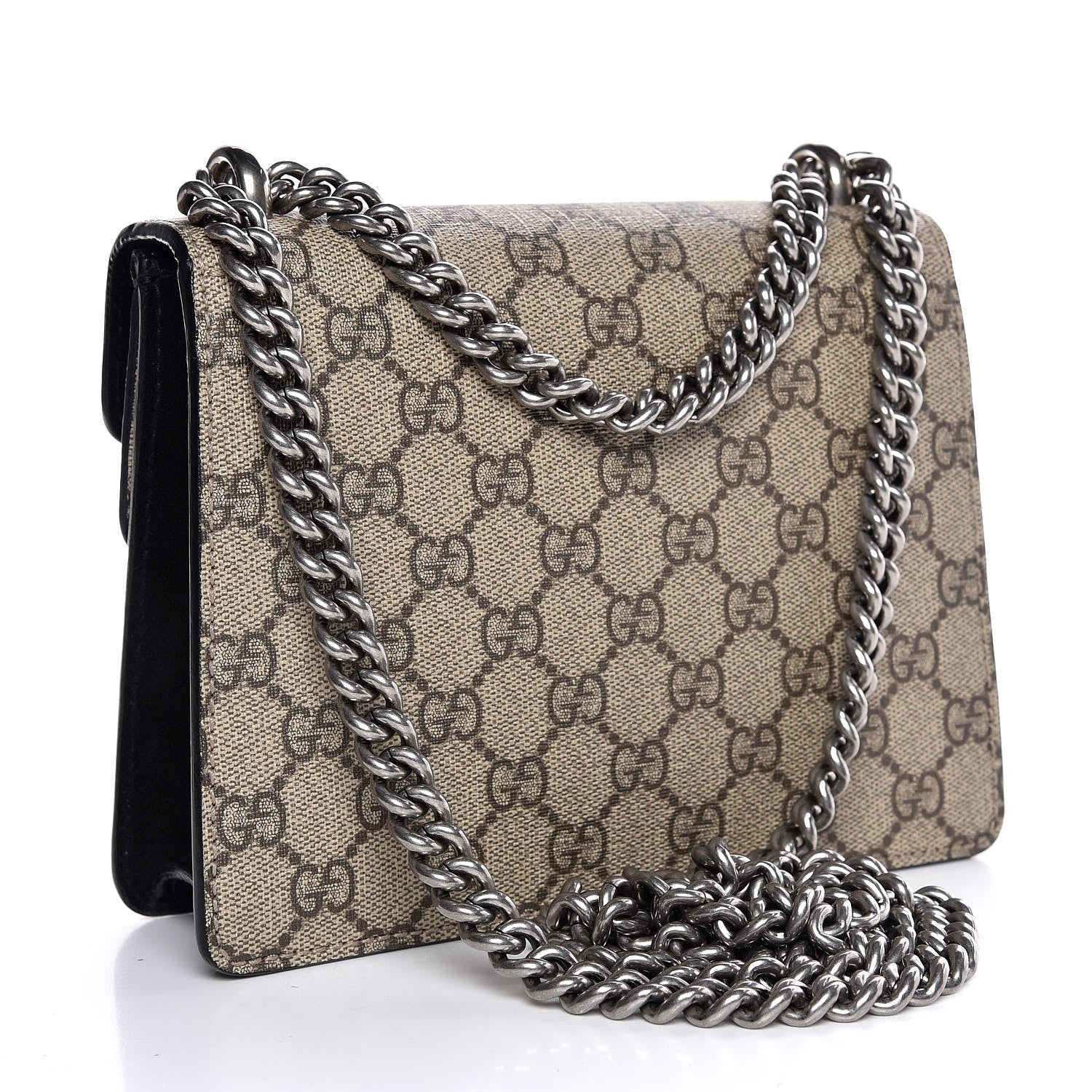 Gucci GG Supreme Monogram Mini Dionysus Shoulder Bag Black 3 of 8