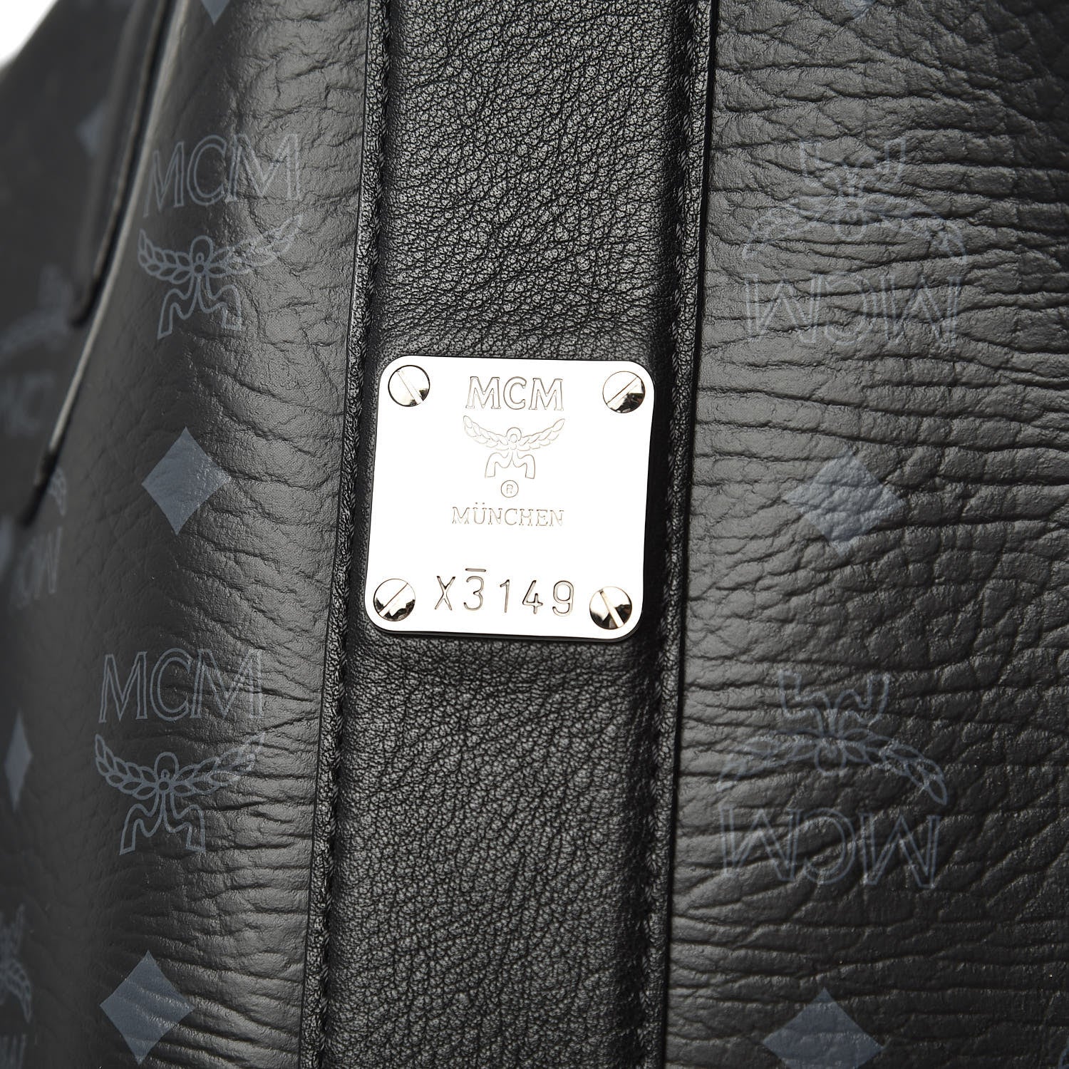 MCM Visetos Large Liz Reversible Shopper Tote Black 11 of 15