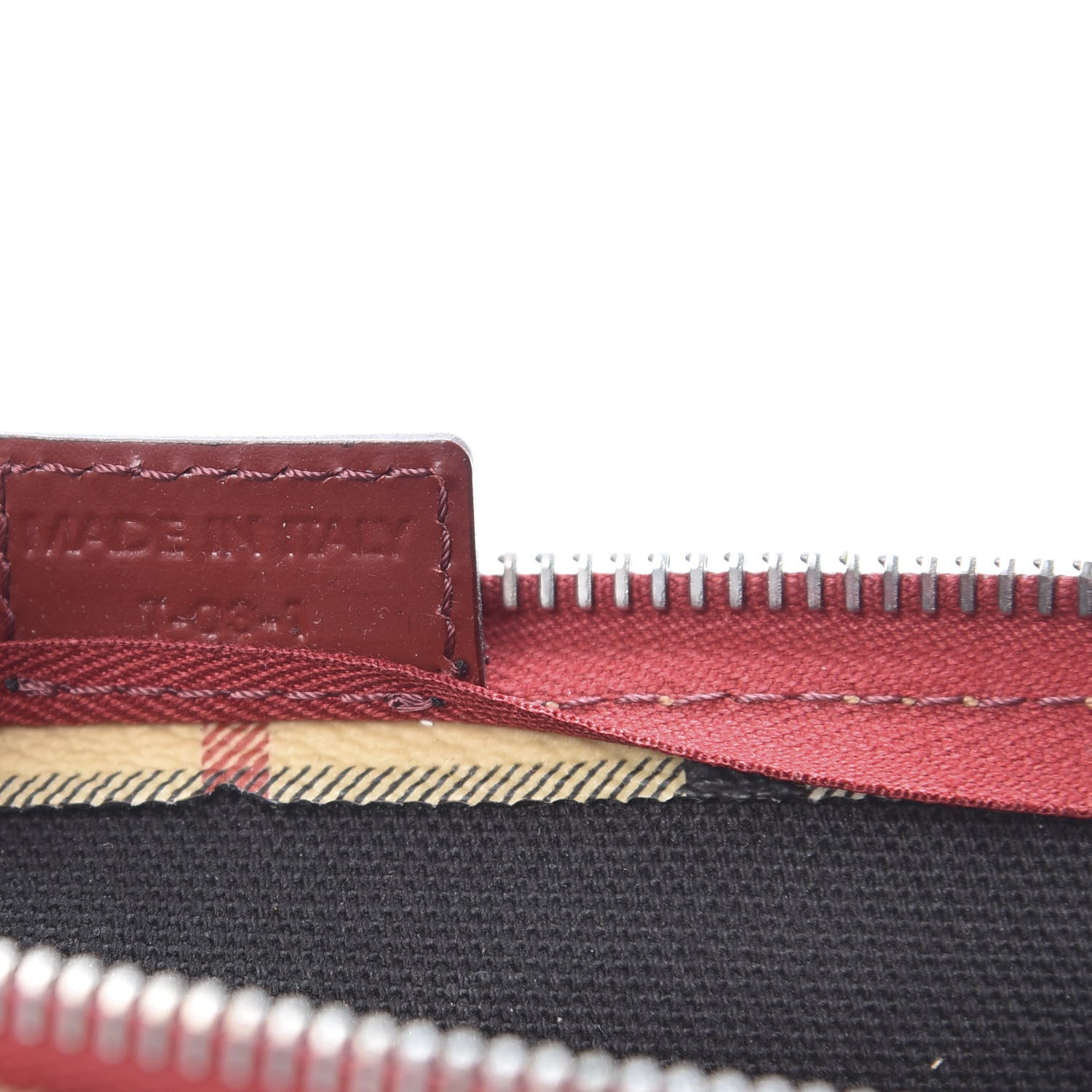 Burberry Haymarket Check Pochette Military Red 7 of 14