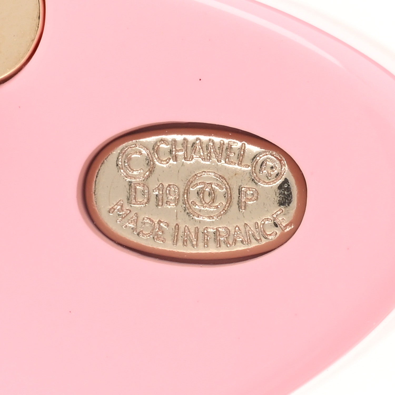 Chanel Resin Icon Manga Hat Brooch Pink White Gold 4 of 5