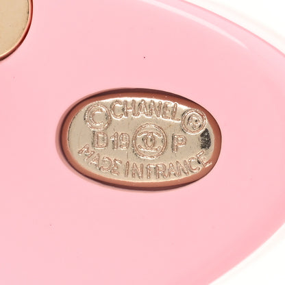 Chanel Resin Icon Manga Hat Brooch Pink White Gold 4 of 5