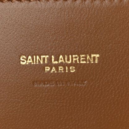 Saint Laurent Smooth Calfskin Suede Medium Reversible Monogram Kate Satchel Light Ochre 9 of 18