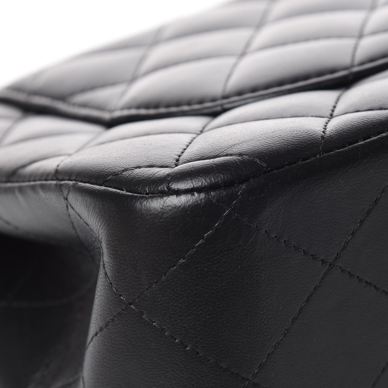 Chanel Lambskin Quilted Jumbo Double Flap Black 10 of 15