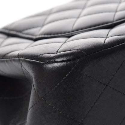 Chanel Lambskin Quilted Jumbo Double Flap Black 10 of 15