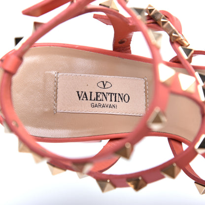 Valentino Garavani Calfskin Rockstud 90mm City Sandals 36 Orange 7 of 8