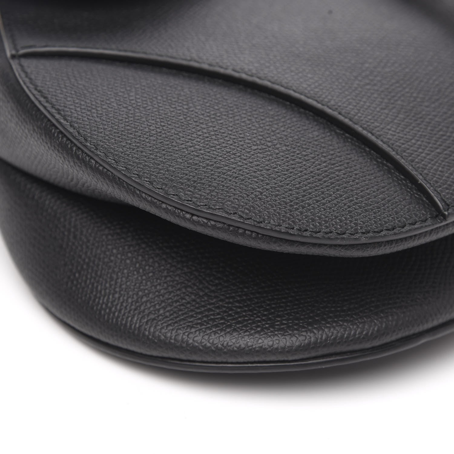 Christian Dior Grained Calfskin Saddle Bag Black 7 of 9