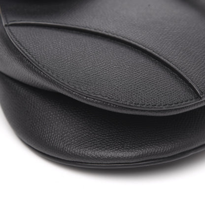 Christian Dior Grained Calfskin Saddle Bag Black 7 of 9