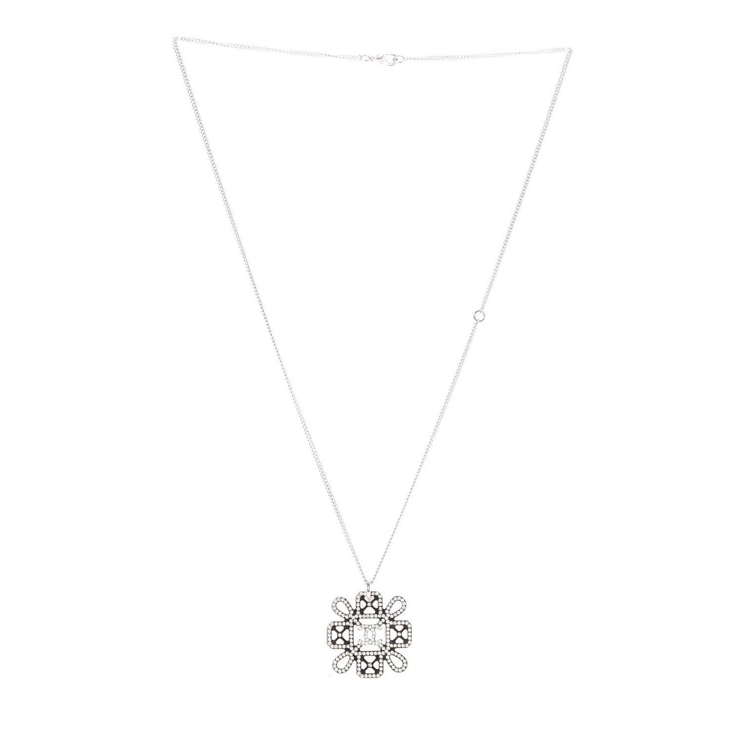 Crystal Strass Necklace Silver
