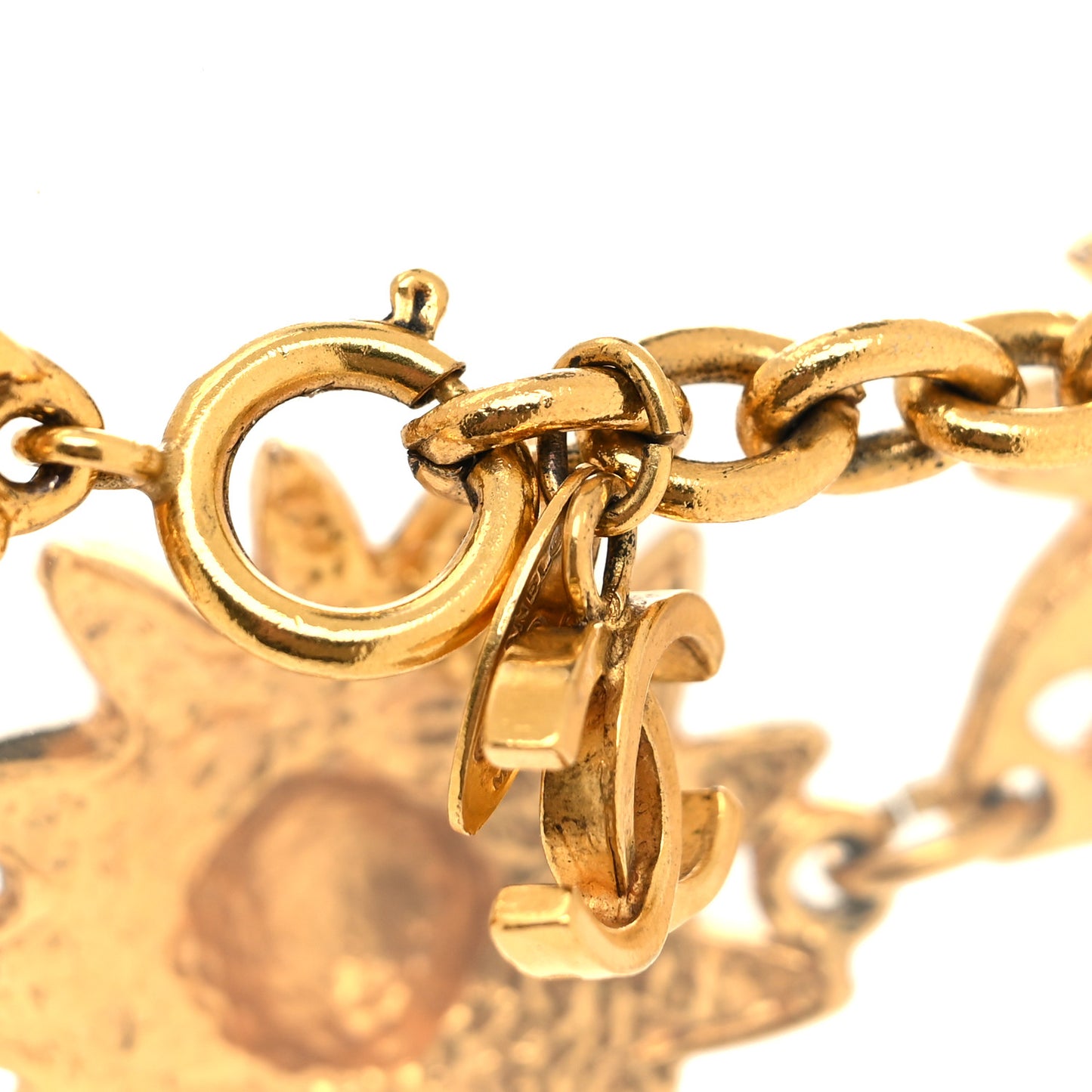 Leo Lion Sun Medallion Bracelet Gold