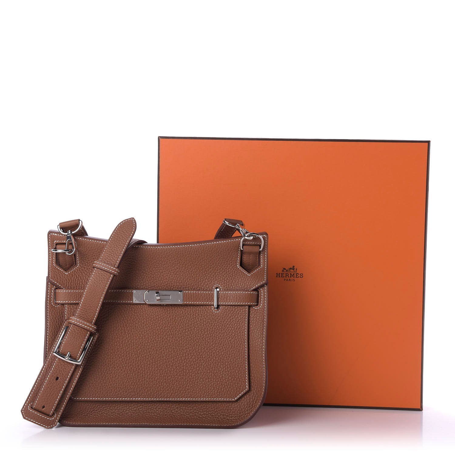 Hermes Taurillon Clemence Jypsiere 28 Gold 10 of 10