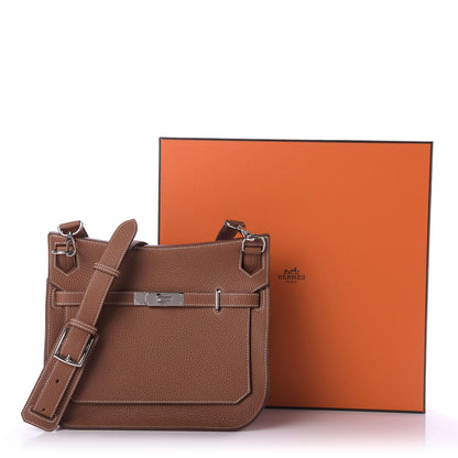 Hermes Taurillon Clemence Jypsiere 28 Gold 10 of 10