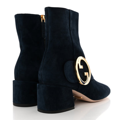 Gucci Suede Cachemire Blondie 55mm Ankle Boots 37 Blondie Blue 4 of 11
