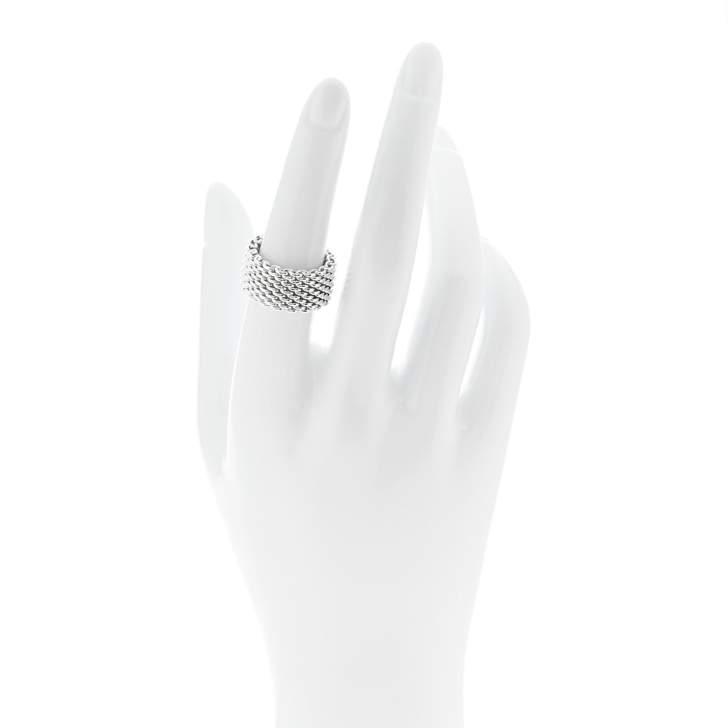 Sterling Silver Somerset Mesh Ring 53 6.5