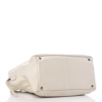 Chanel Calfskin Large Diamond Stitch Tote White 4 of 17