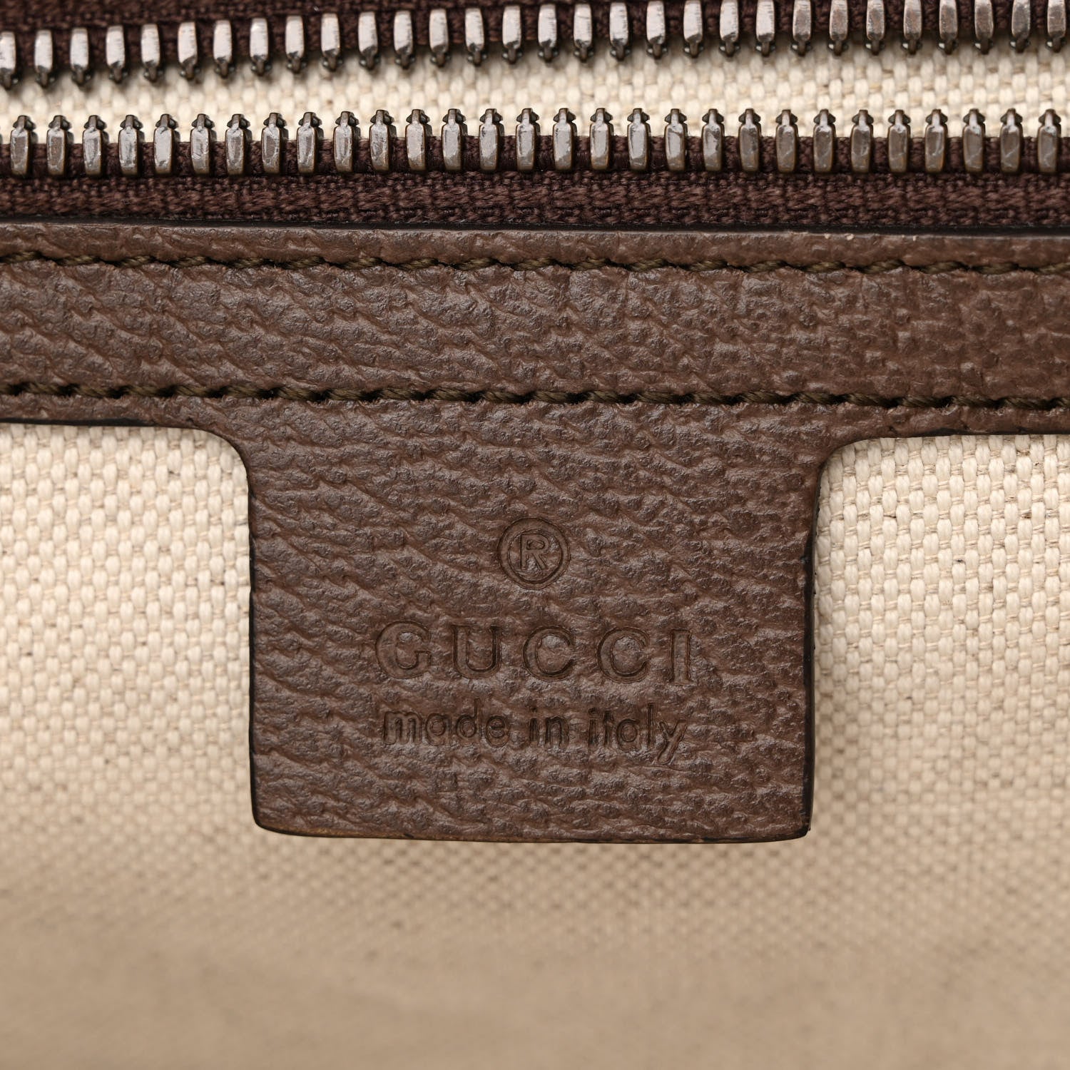 Gucci GG Supreme Monogram Textured Dollar Calfskin Web Small Ophidia Half Moon Hobo Beige Ebony New Acero 6 of 13