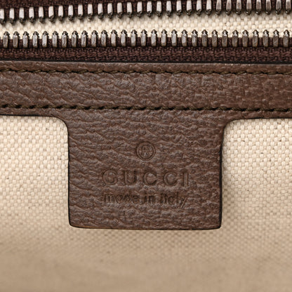 Gucci GG Supreme Monogram Textured Dollar Calfskin Web Small Ophidia Half Moon Hobo Beige Ebony New Acero 6 of 13