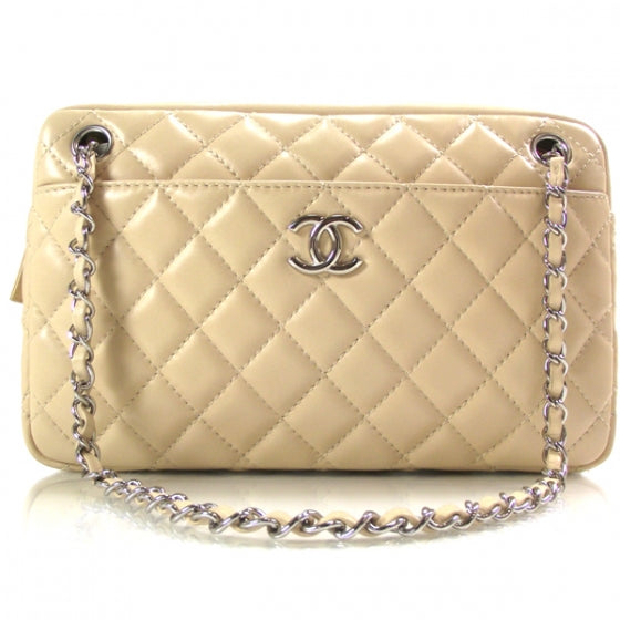 Chanel Lambskin Quilted Camera Case Beige Clair 1 of 12