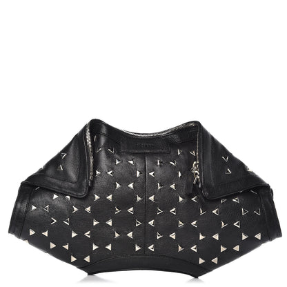 Alexander McQueen Calfskin Studded De Manta Clutch Black 1 of 11