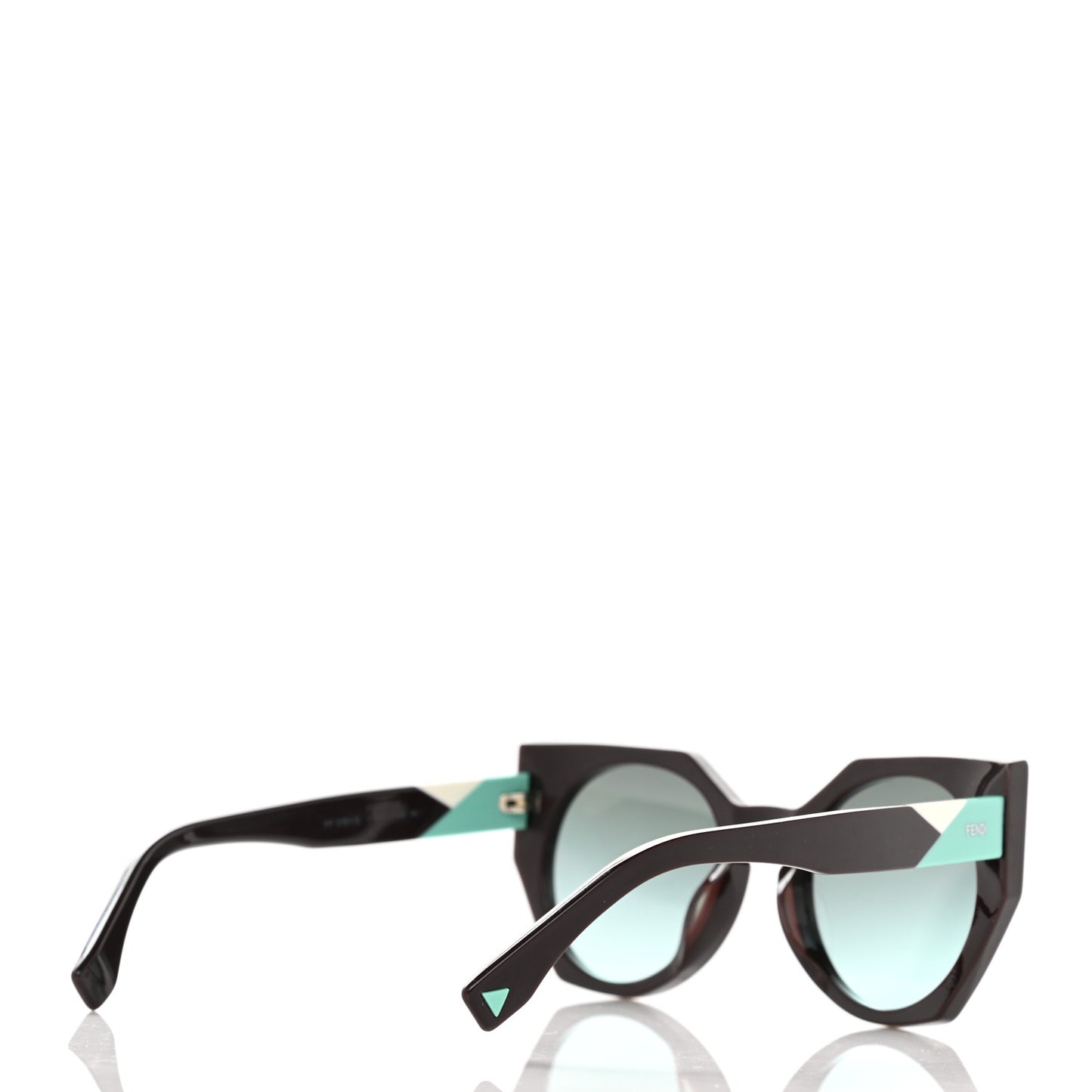 Acetate Facets Oversized Cat Eye Sunglasses FF 0151/S Brown