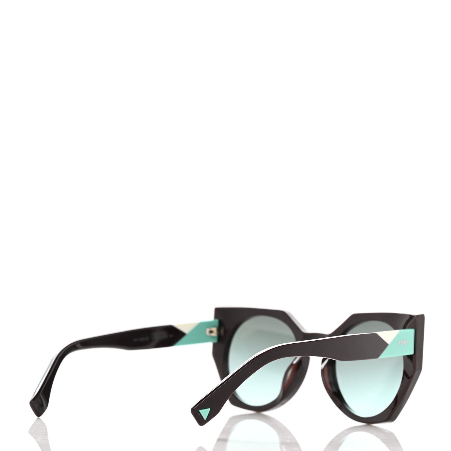 Fendi Acetate Facets Oversized Cat Eye Sunglasses FF 0151/S Brown 4 of 7