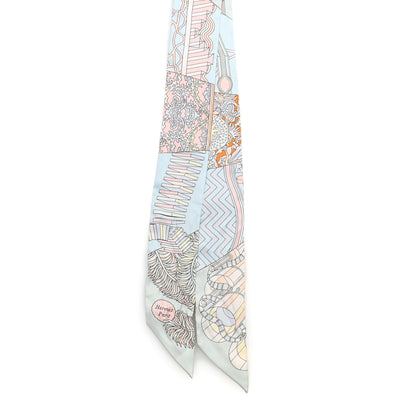 Hermes Silk De l'Ombrelle Aux Duels Twilly Ciel Rose Pale Orange 2 of 3