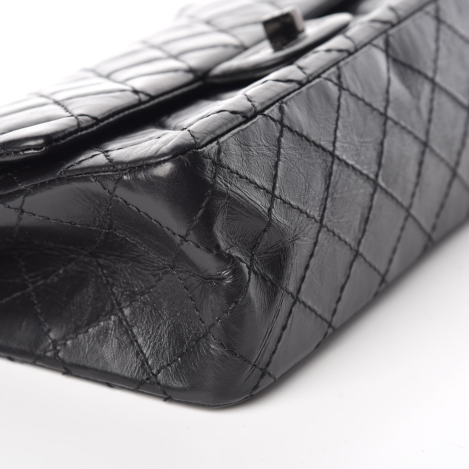 Chanel Aged Calfskin Quilted 2.55 Reissue 225 Flap So Black 8 of 10