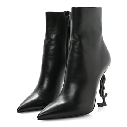 Saint Laurent Calfskin Opyum Ankle Boots 39.5 Black 4 of 9