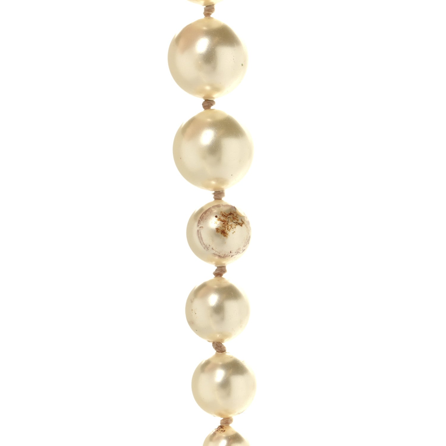 Chanel Graduated Pearl CC Long Necklace Gold 5 of 5