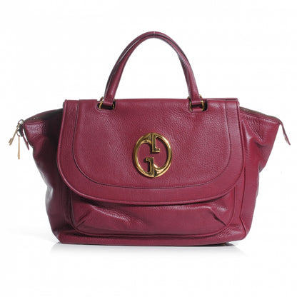 Gucci Cellarius Calfskin Medium 1973 Top Handle Satchel Cherry Gloss 1 of 7