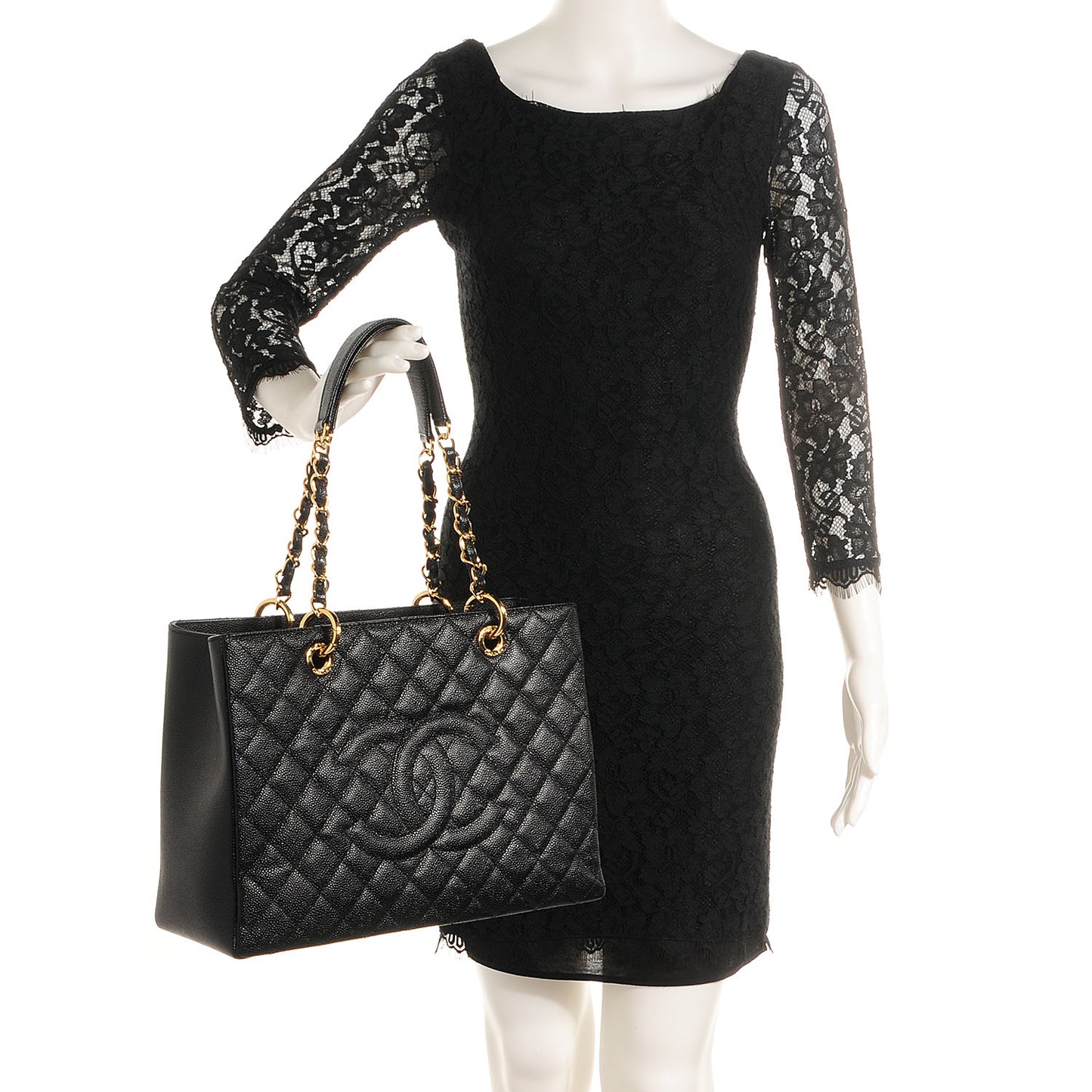 Caviar Grand Shopping Tote GST Black