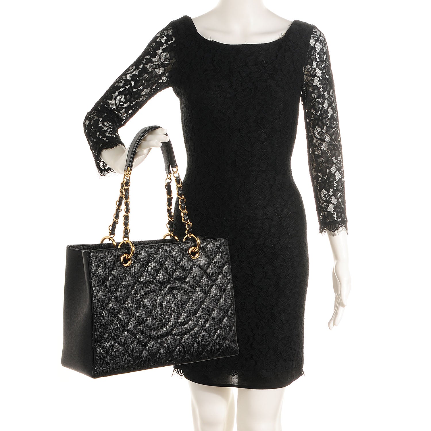 Chanel Caviar Grand Shopping Tote GST Black 2 of 9