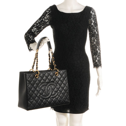 Chanel Caviar Grand Shopping Tote GST Black 2 of 9