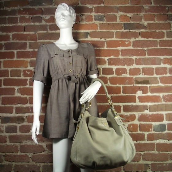 Cervo Deerskin Hobo Pomice