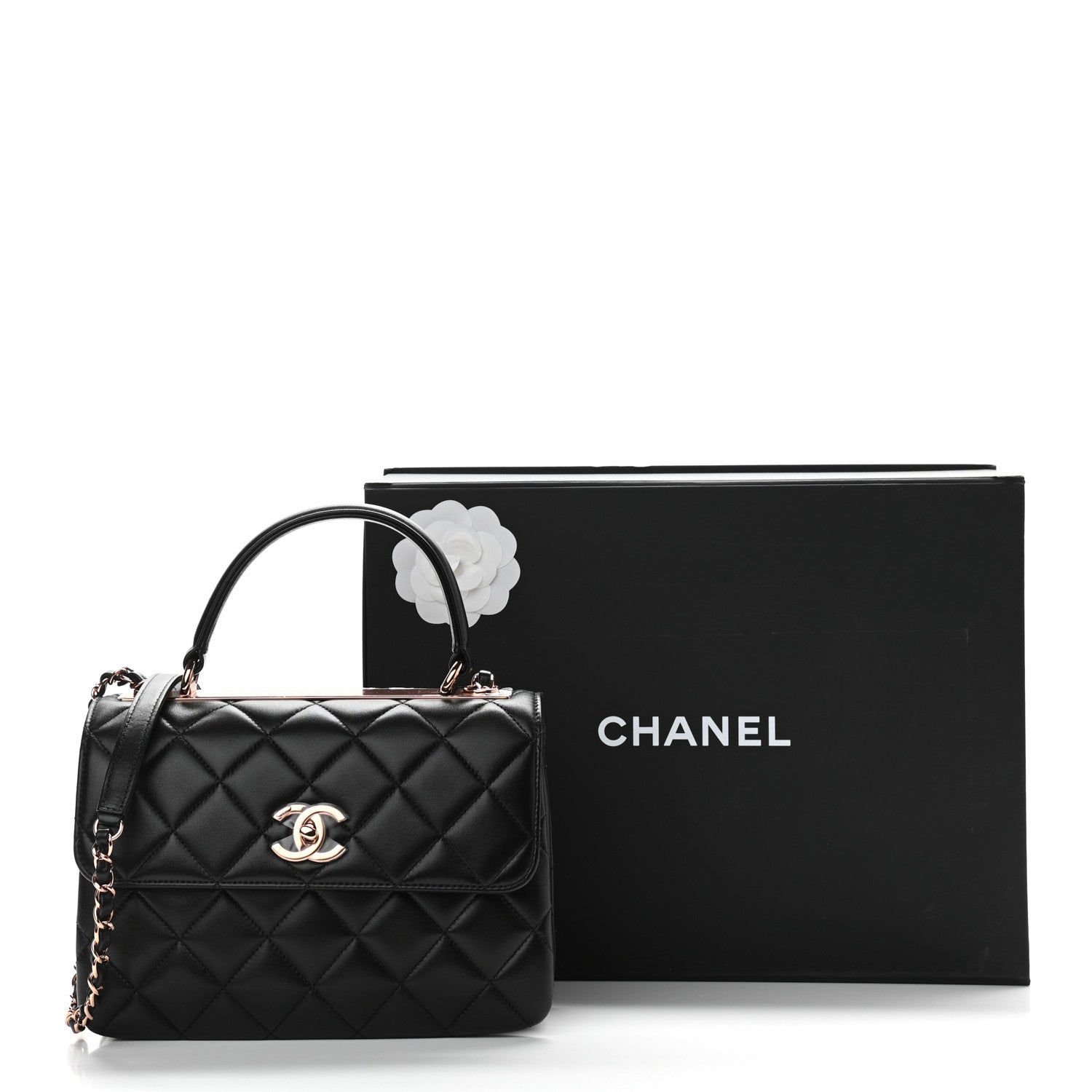 Chanel Lambskin Quilted Small Trendy CC Dual Handle Flap Bag Black 11 of 11