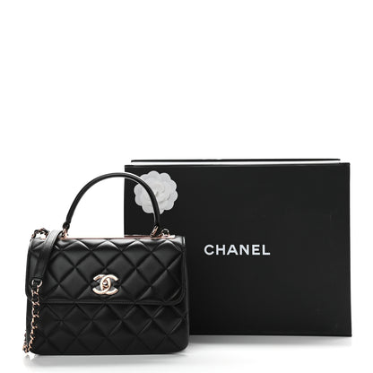 Chanel Lambskin Quilted Small Trendy CC Dual Handle Flap Bag Black 11 of 11