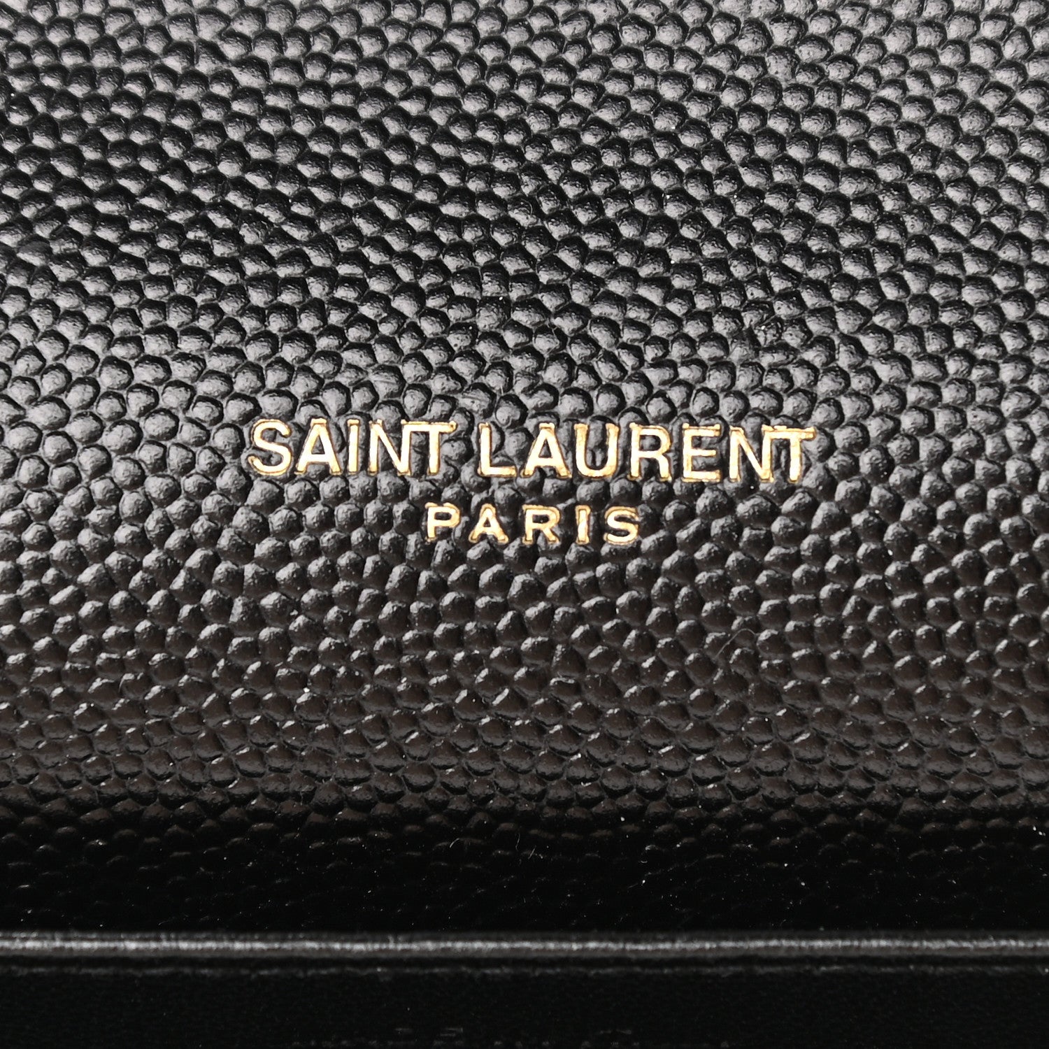 Saint Laurent Grain De Poudre Monogram Cassandra Chain Wallet Black 6 of 8