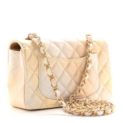 Chanel Metallic Goatskin Quilted Mini Rectangular Flap Gold 2 of 10