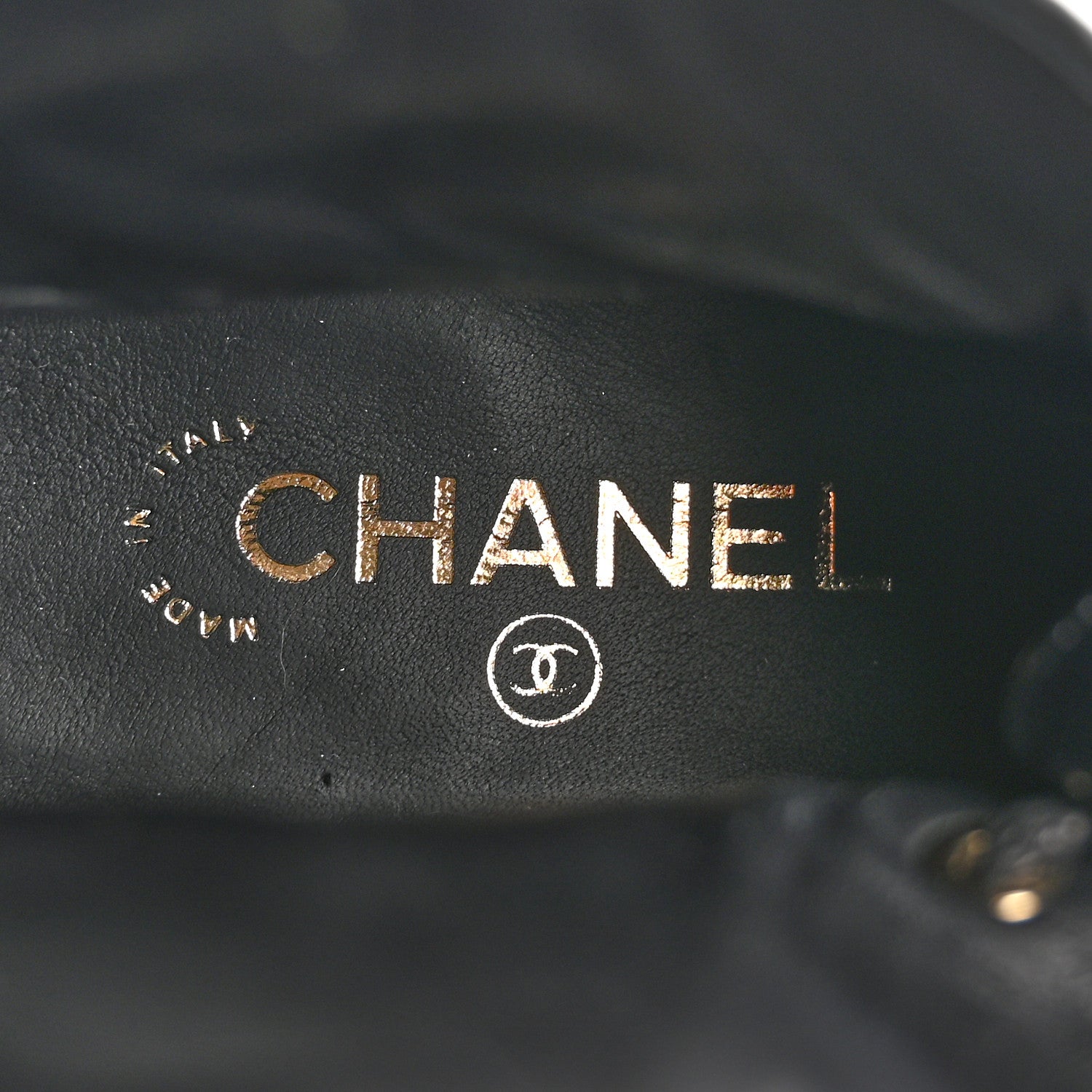 Chanel Shiny Calfskin Quilted Lace Up Combat Boots 38 Black 7 of 10