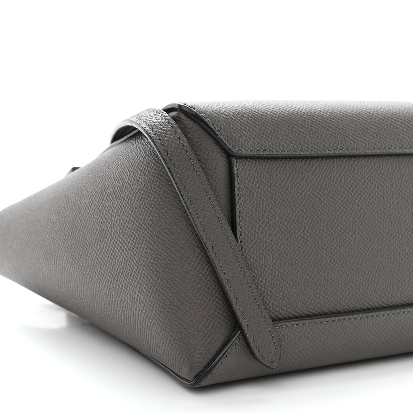 Grained Calfskin Nano Belt Bag Grey
